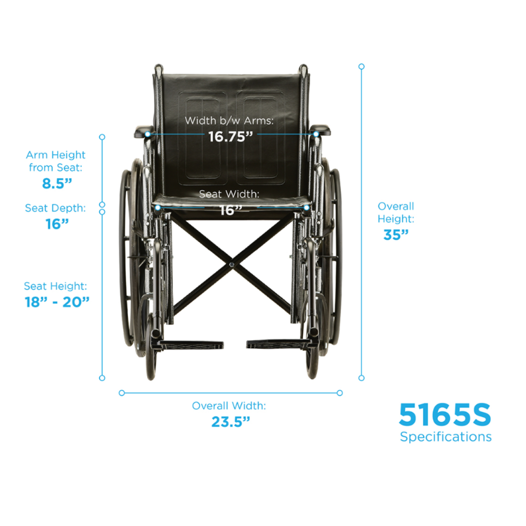 Nova Medical Steel Wheelchair w/ Detachable Desk Arms - Senior.com Wheelchairs