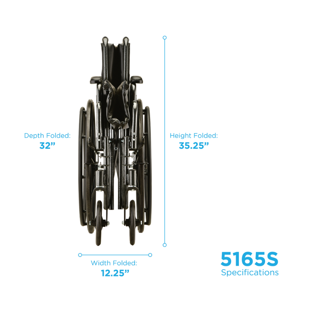 Nova Medical Steel Wheelchair w/ Detachable Desk Arms - Senior.com Wheelchairs
