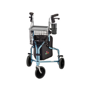 Nova Medical Traveler 3 Wheel Rollator Walker - 8” Wheels, Includes Bag, Basket and Tray - Senior.com Rollators