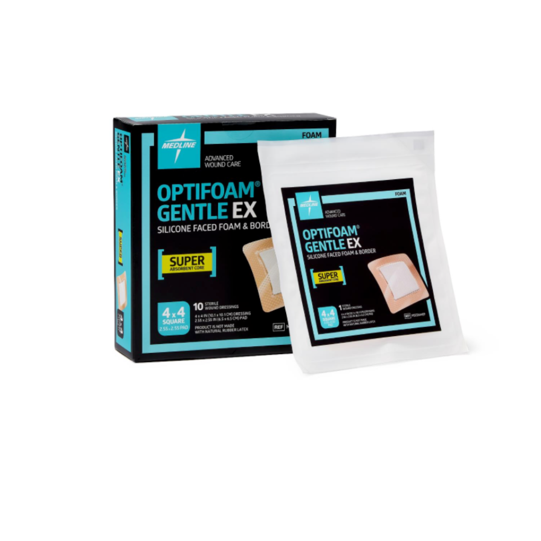 Medline Optifoam Gentle EX Silicone-Faced Foam Dressings - Senior.com Dressings