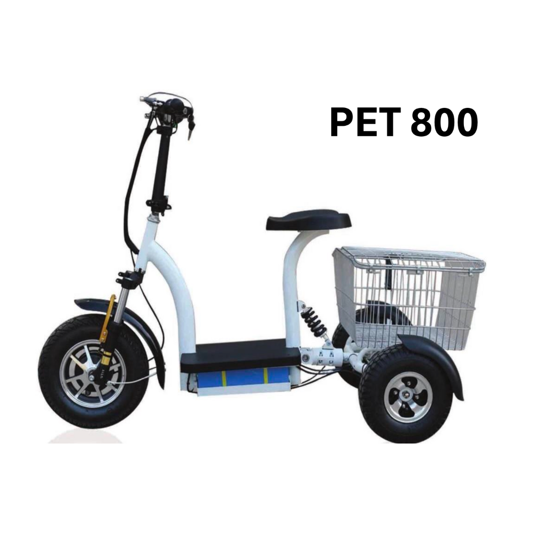 PET Scooters PET 800 3-Wheel Scooter with XL Basket