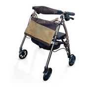 Signature Life Folding Elite Travel Rollator - Lightweight with Seat - Senior.com Rollators