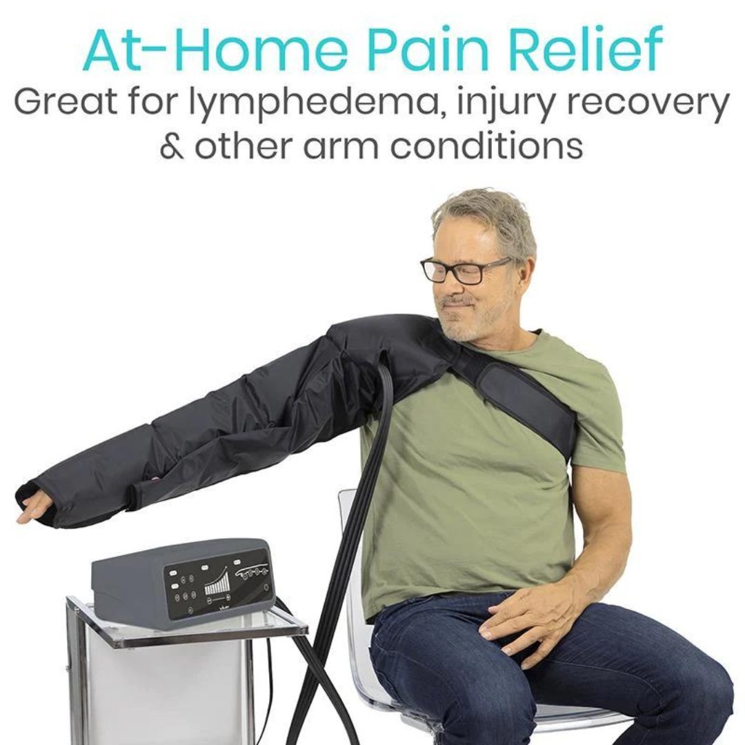 Vive Health Arm Compression Pump - Helps With Swelling & Pain Relief - Senior.com Compression Systems