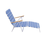 Shelterlogic Folding Web Lounge Chair - Blue & White - Senior.com Beach Chairs