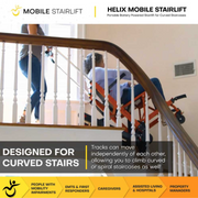 Helix Mobile Stairlift - Portable Stair Wheelchair For Circular Stairs - Senior.com Stair Climbers