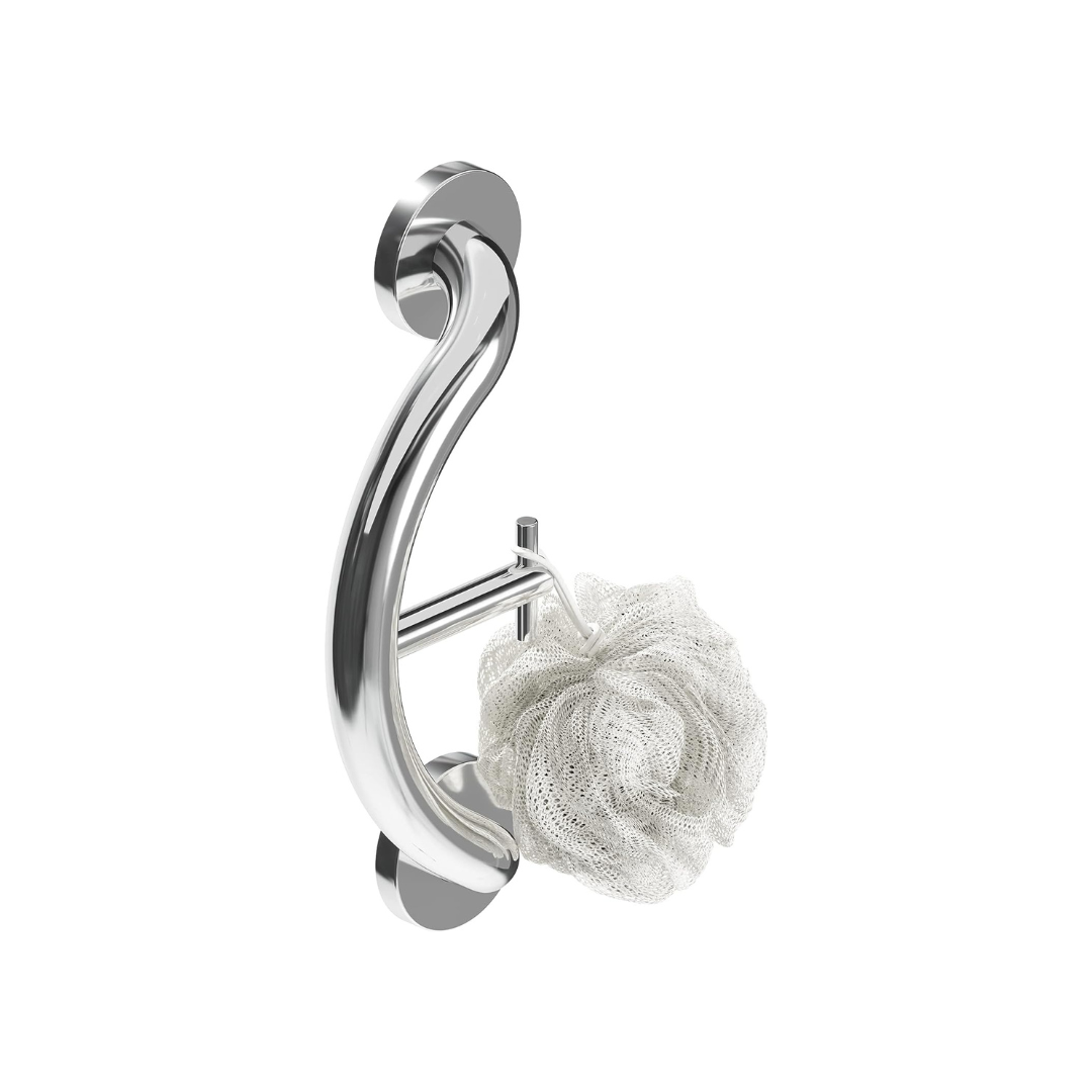 HealthCraft Plus Series Bathroom Grab Bar with Towel and Robe Hook - Senior.com Grab Bars & Safety Rails