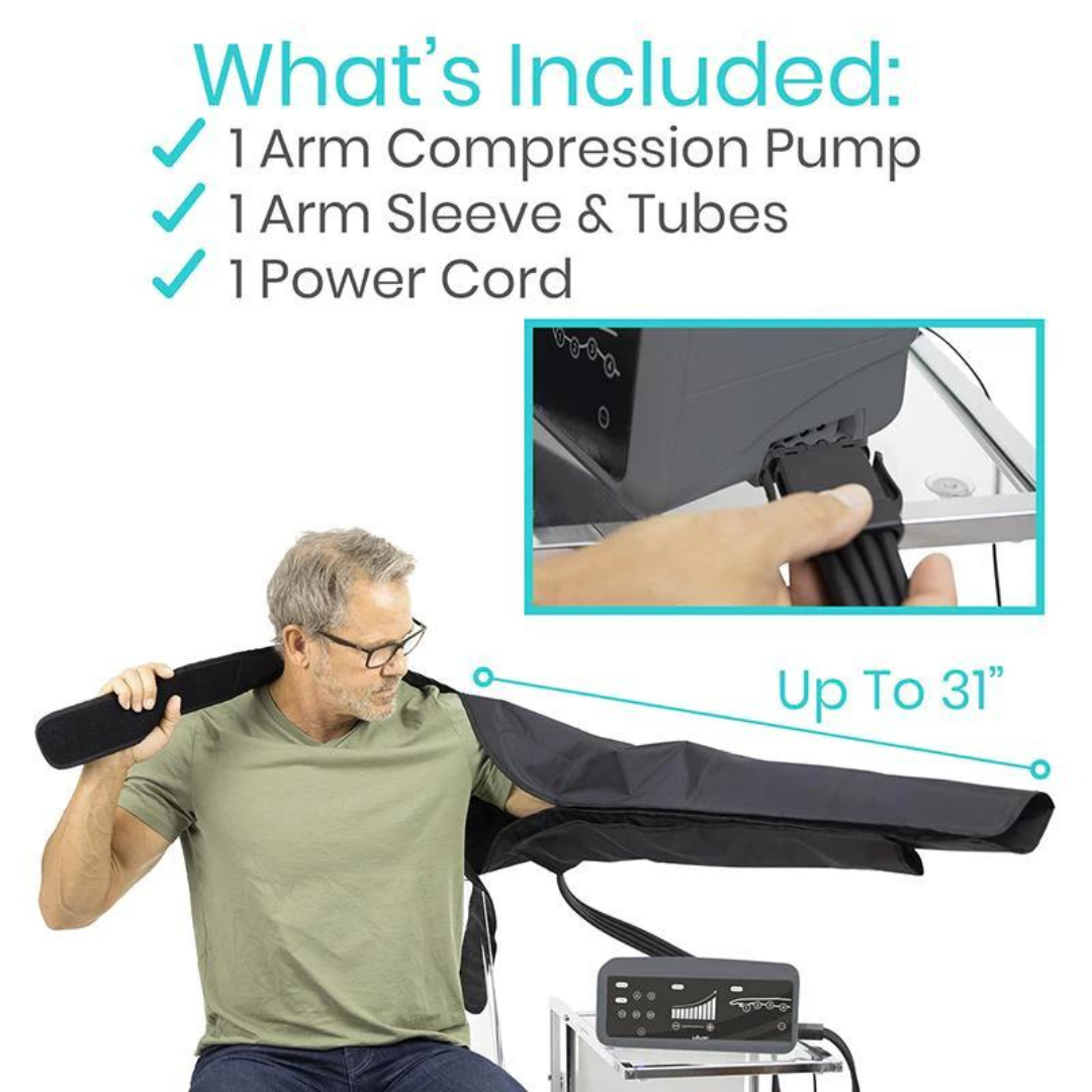 Vive Health Arm Compression Pump - Helps With Swelling & Pain Relief