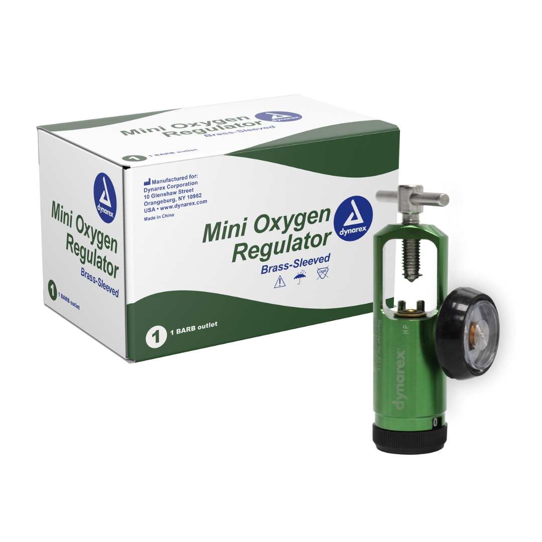 Dynarex Oxygen Regulators - CGA 870 - Regular & Mini - Senior.com Oxygen Regulators