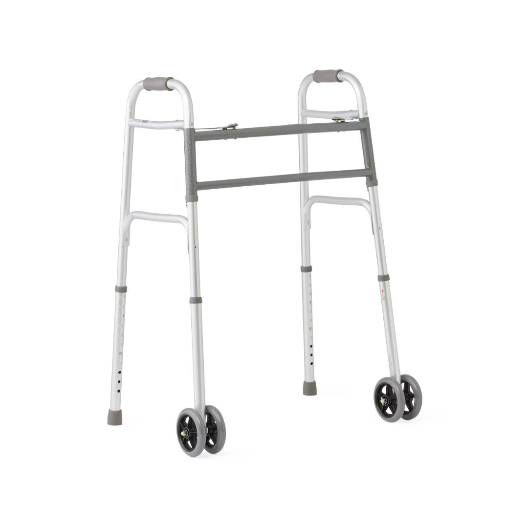 Medline Bariatric Walker with 5" Wheels - 500 lb Capacity - Senior.com walkers