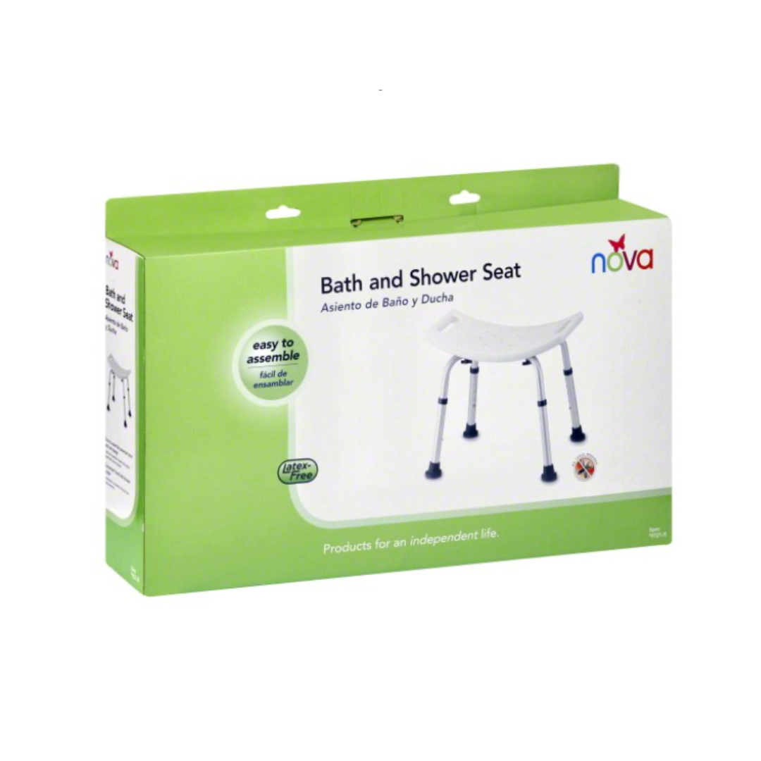 Nova Medical Shower & Bath Chair - Lightweight & Seat Height Adjustable - Senior.com Bath Benches & Seats
