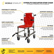 HyperLite Evacuation Foldable Medical Stair Lift Chair - Senior.com Stair Climbers