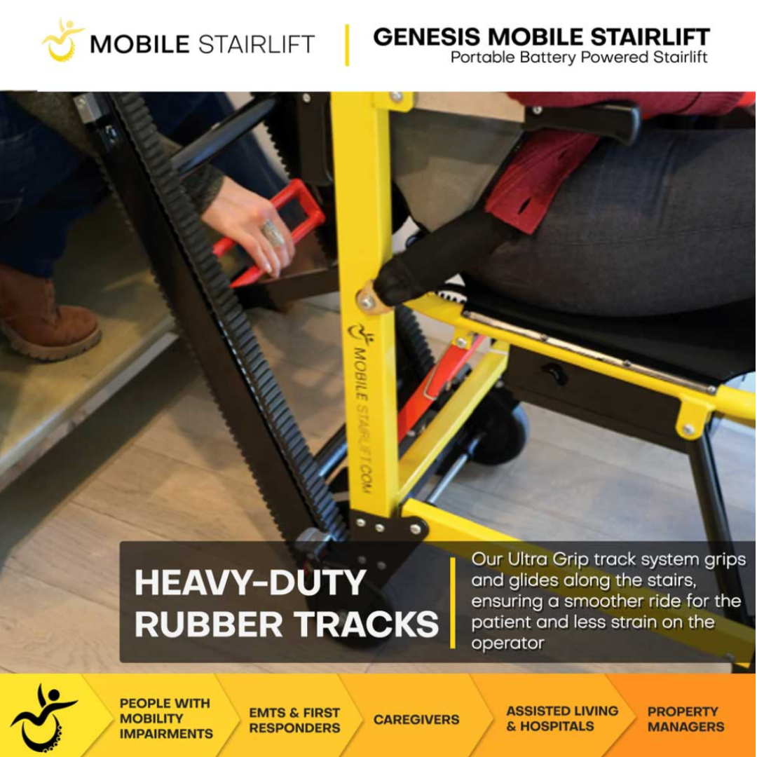 Genesis Mobile Stairlift - Battery Powered & Portable Stair Wheelchair - Senior.com Stair Climbers