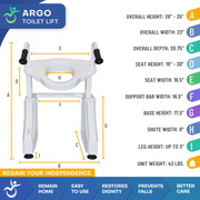 ArGo Power Toilet Lift - Up & Down Electric Toilet Lifting Aid - Senior.com Toilet Lifts