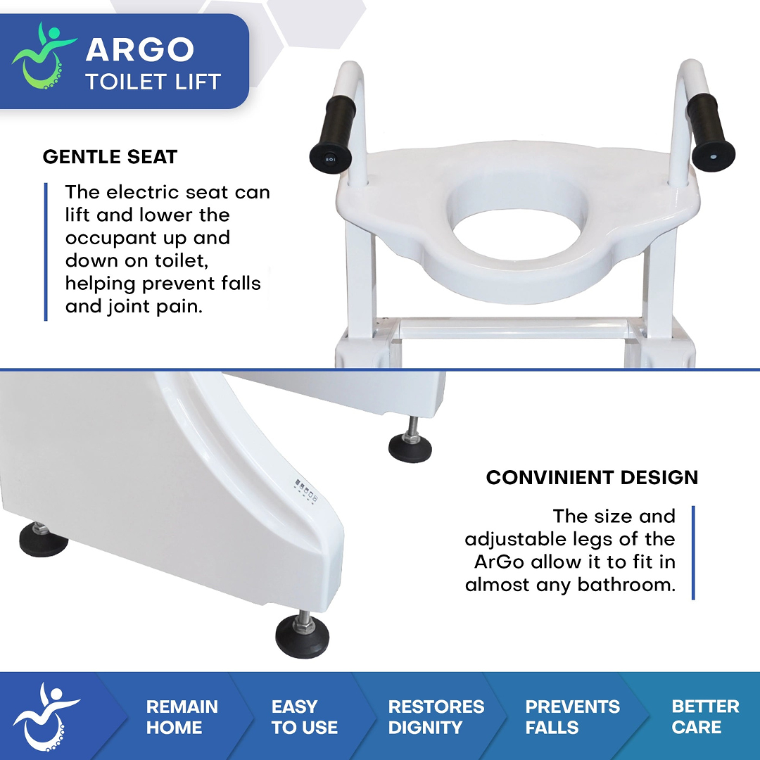 ArGo Power Toilet Lift - Up & Down Electric Toilet Lifting Aid - Senior.com Toilet Lifts