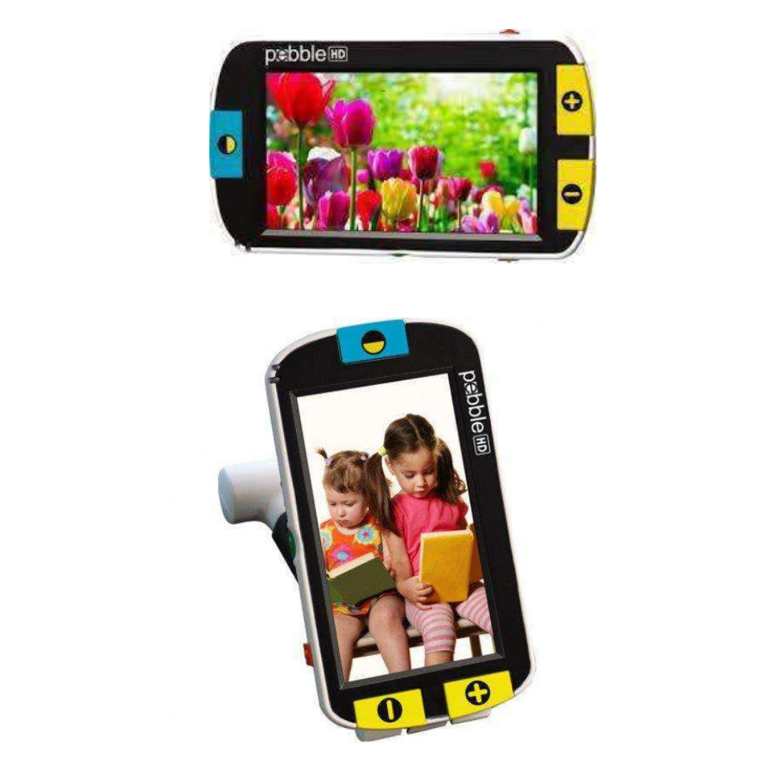 Enhanced Vision Pebble HD Lightweight Portable Video Magnifier - 4.3" Viewing Screen - Senior.com Handheld Video Magnifiers