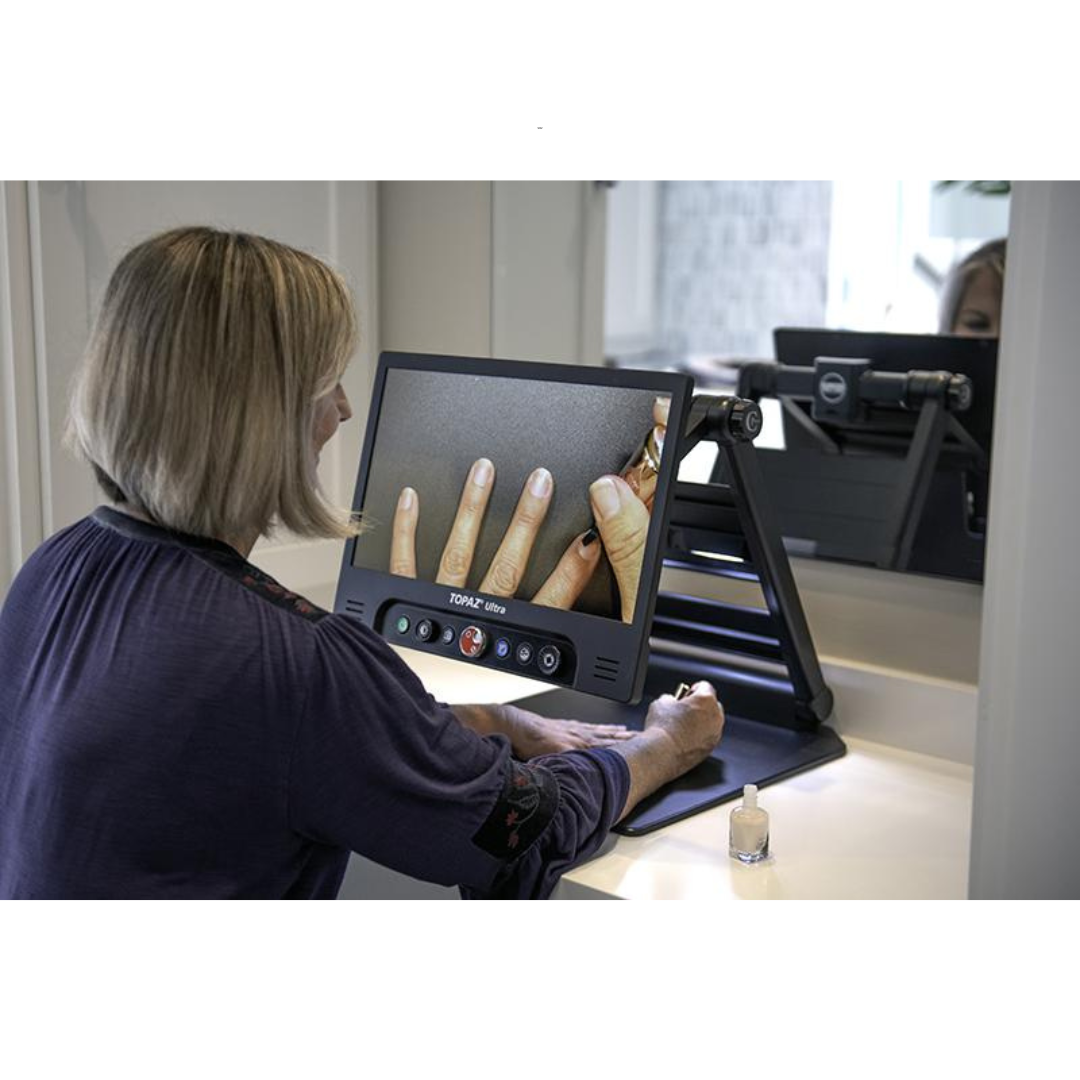 Freedom Scientific TOPAZ Ultra Folding Portable Magnifier - Full HD - Senior.com Portable Video Magnifiers