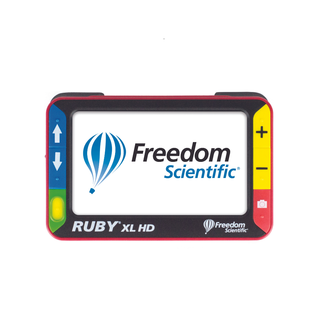 Freedom Scientific Ruby XL HD Portable Video Magnifier with Built-In Stand - Senior.com Handheld Video Magnifiers