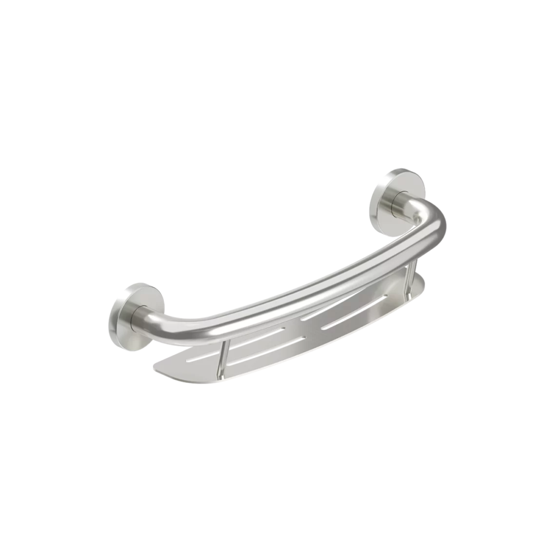 HealthCraft PLUS Shower Shampoo Shelf & Grab Bar - Senior.com Grab Bars & Safety Rails