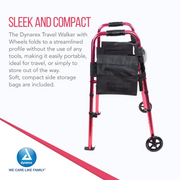 Dynarex Folding Lightweight Travel Walker - Paddle Release - Senior.com Paddle Walkers
