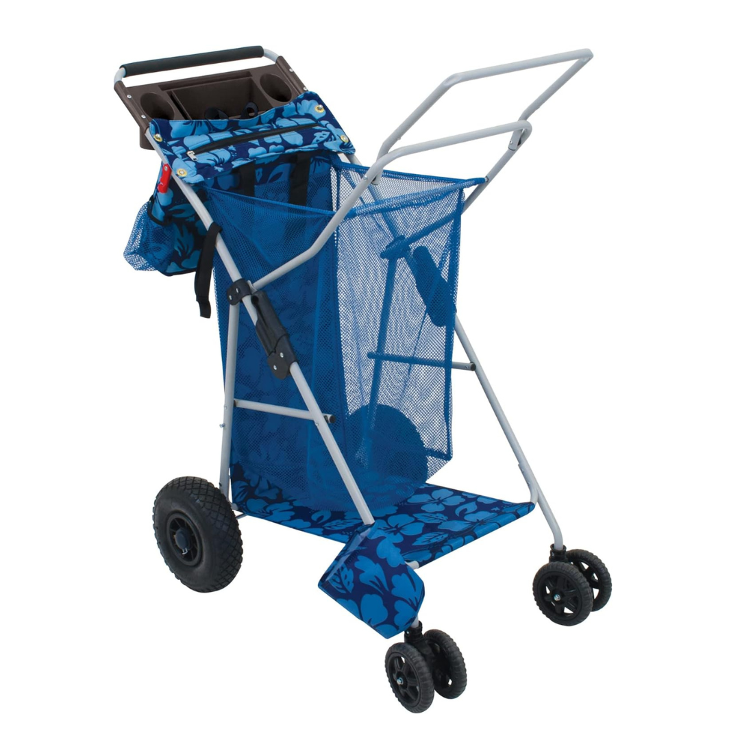 RIO Deluxe Wonder Wheeler Folding Beach Cart - Senior.com Beach Cart