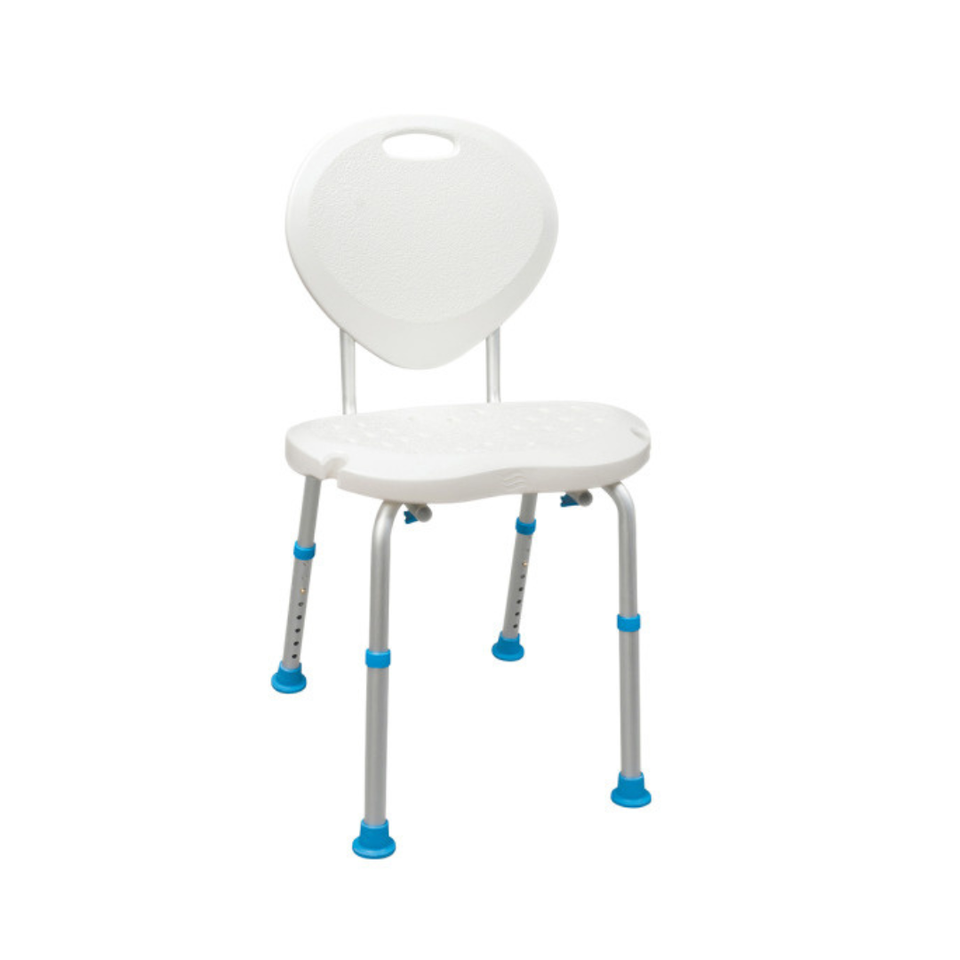 AquaSense Ergonomic Adjustable Bath Seat with Backrest - Senior.com Shower Chairs
