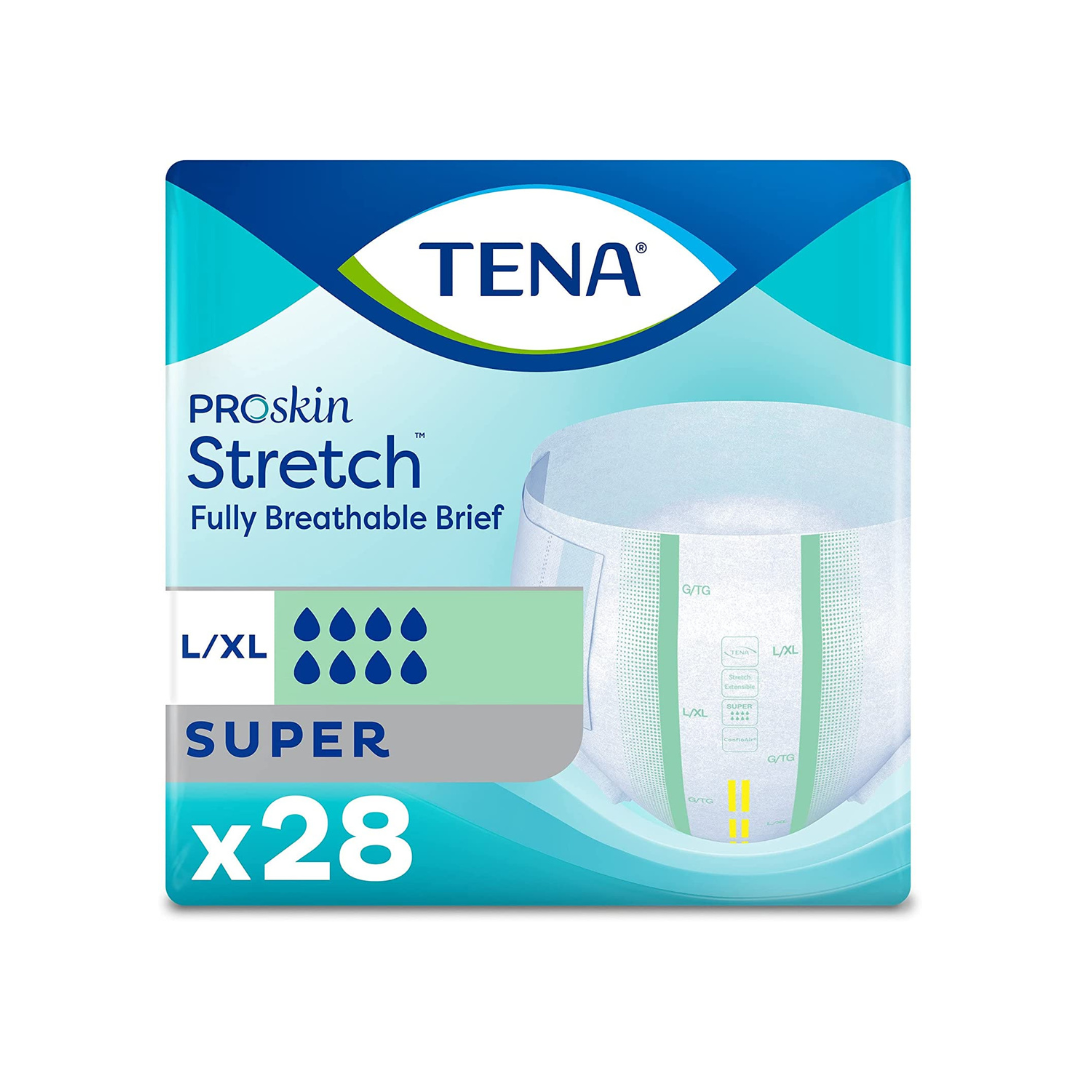 TENA Proskin Stretch Super Disposable Unisex Briefs - Heavy Absorbency - Senior.com Incontinence