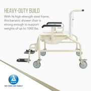 Dynarex Bariatric Bari+Max HD Mobile Shower Chairs - 1,000 lb Capacity - Senior.com 