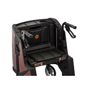 Motivo Tour Rolling Upright Walker - Folding 4-Wheel Rollator with Tray, Cup Holders, Seat & Storage - Senior.com Rollators