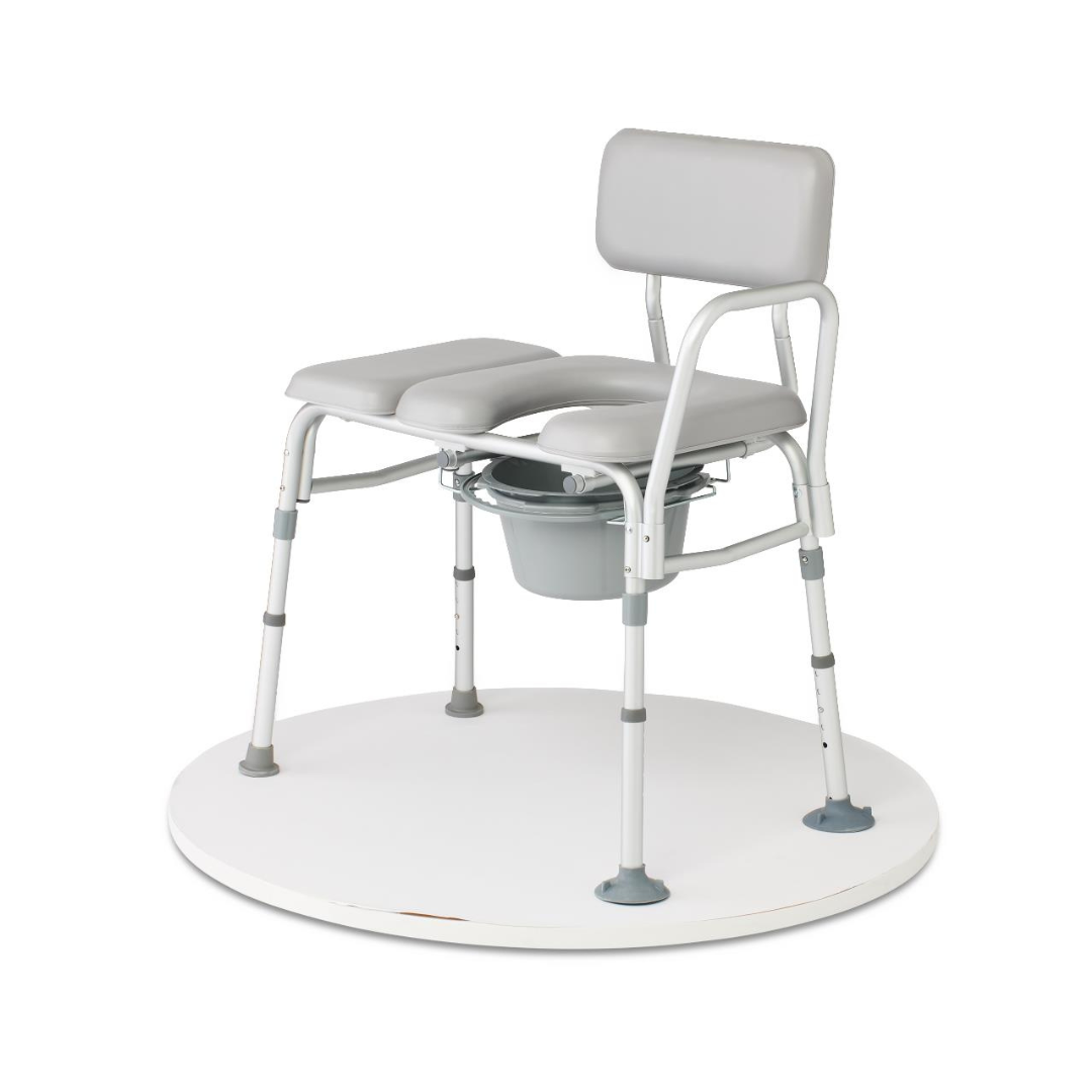 Medline Bariatric Combination Padded Transfer Bench and Commode - Senior.com Transfer Benches