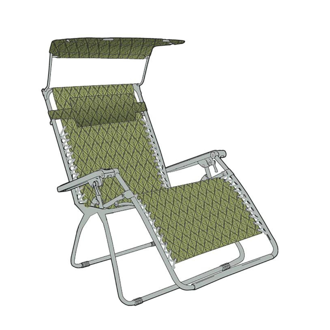 Bliss Hammocks 30" Wide Gravity Free Reclining Chair w/ Canopy & Pillow - Senior.com Outdoor Chairs