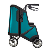 Motivo Tour Rolling Upright Walker - Folding 4-Wheel Rollator with Tray, Cup Holders, Seat & Storage - Senior.com Rollators