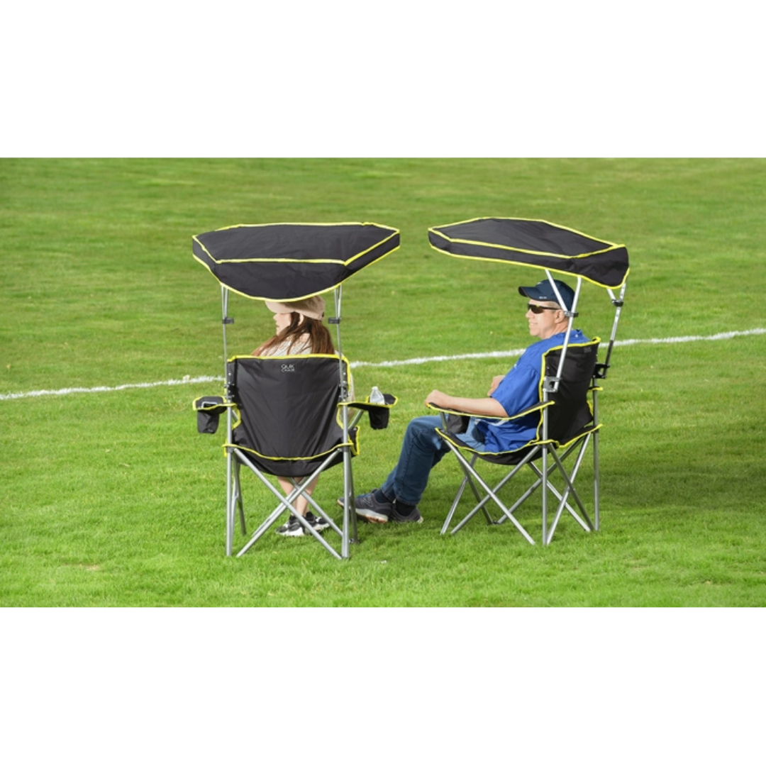 Quik Shade HD Max Shade Extra Wide Folding Camp Chair with Tilt UV Sun Protection Canopy - Senior.com Beach Chairs
