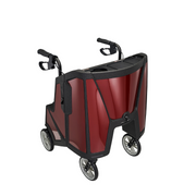 Motivo Tour Rolling Upright Walker - Folding 4-Wheel Rollator with Tray, Cup Holders, Seat & Storage - Senior.com Rollators