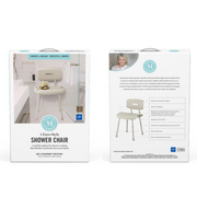 Martha Stewart Collection Euro-Style Shower Chair with Back - Senior.com Shower Benches