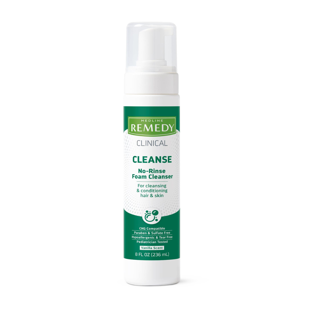 Medline Remedy Clinical No-Rinse Foam Cleanser - Naturally Scented-Vanilla - Senior.com Body Wash
