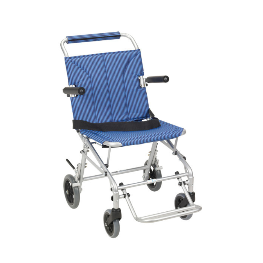 Drive Medical Super Light Folding Transport Chair with Carry Bag and Flip-Back Arms