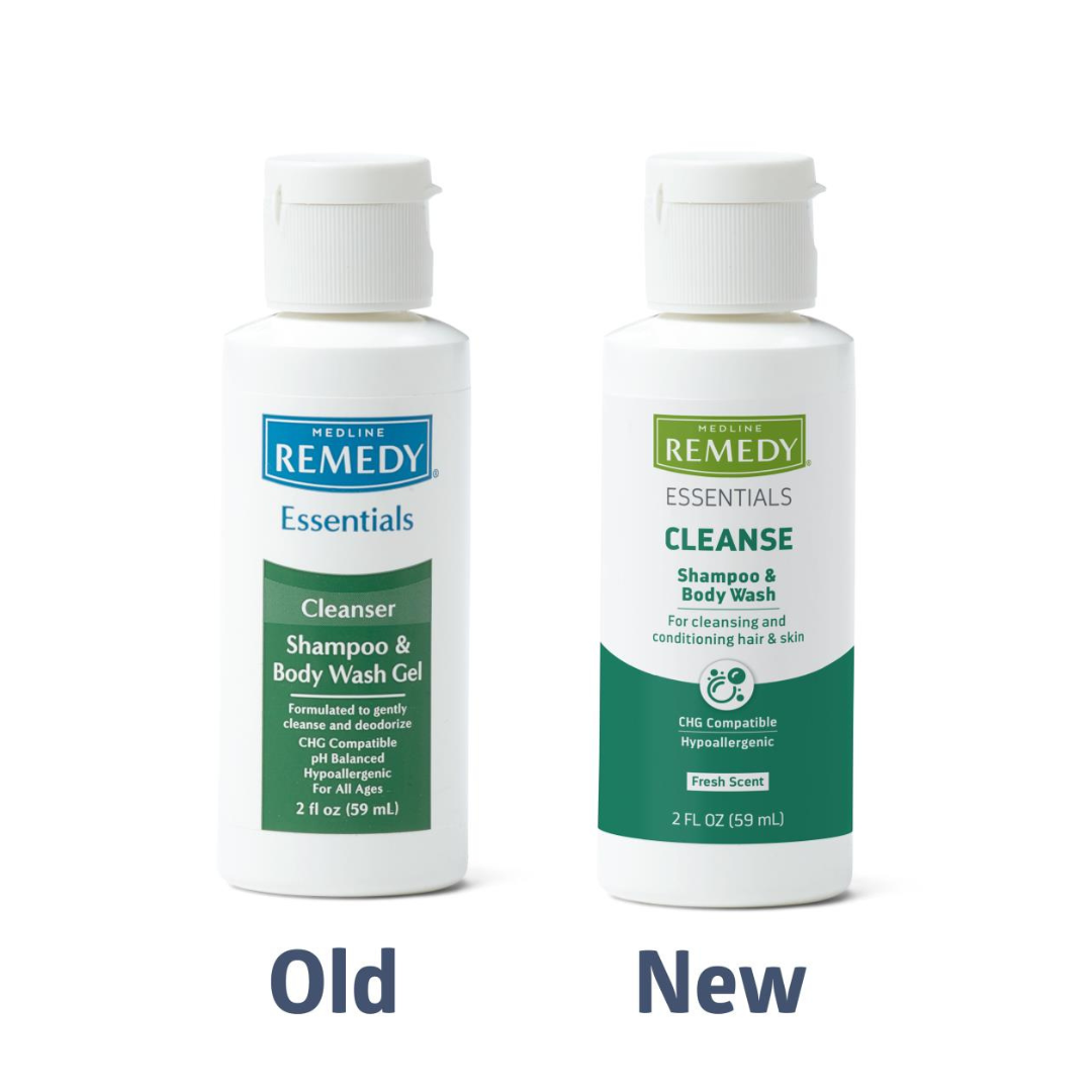 Medline Remedy Essentials Shampoo & Body Wash old vs new
