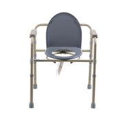 Dynarex Steel Folding Bedside Commode - Raised Toilet Seat & Toilet Safety Frame - Senior.com Commodes