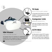 Vision Buddy VB4 Viewer Pack - Wearable Vision Device with V4 Viewer Headset & TV Hub - Senior.com Wearable Vision Aids