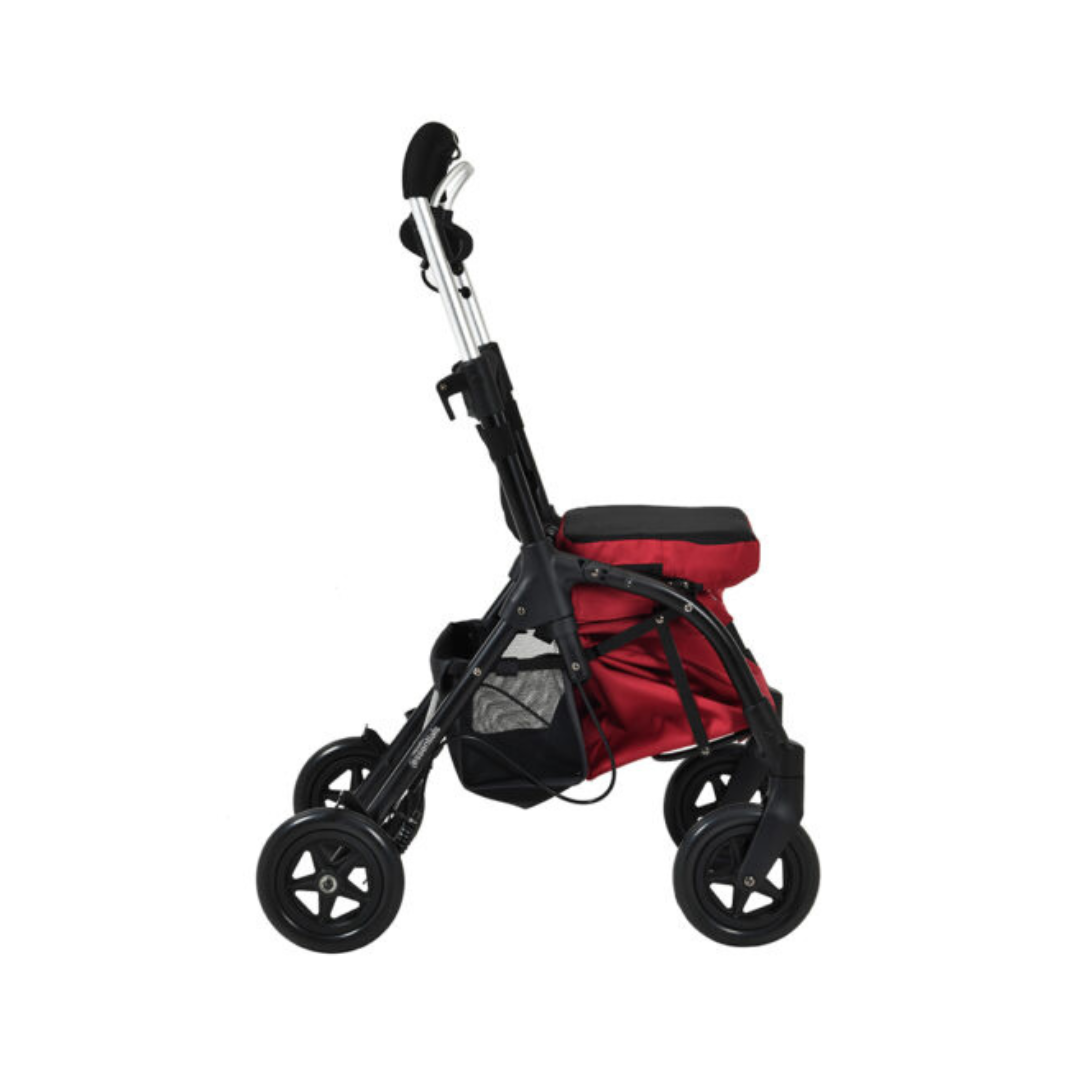 Triumph Mobility Essentials Shopping Rollator with Seat - XL Shopping Storage Bag - Senior.com Rollators