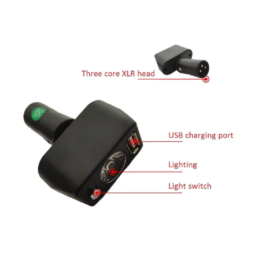 ComfyGO Headlight And USB Connector For Electric Wheelchairs - Senior.com Flashlights