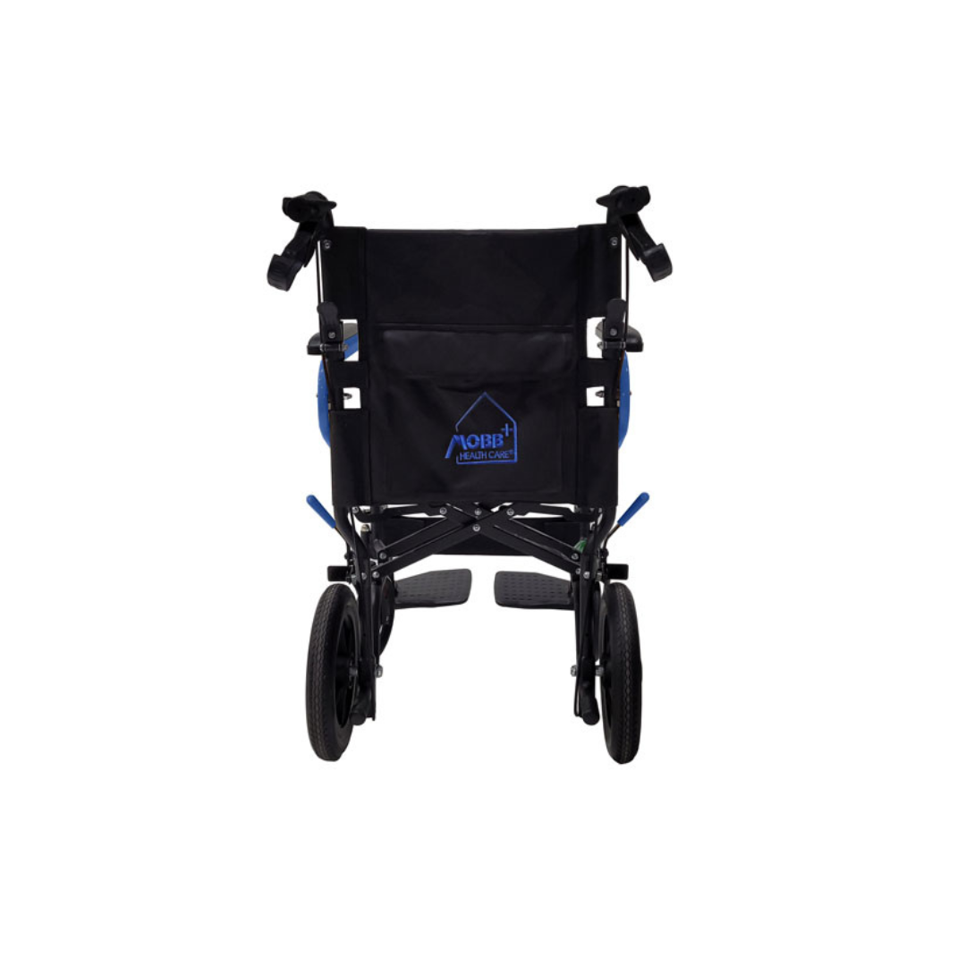 MOBB Healthcare Lightweight Transport Chair with Large 12" Rear Wheels - Senior.com Transport Chairs