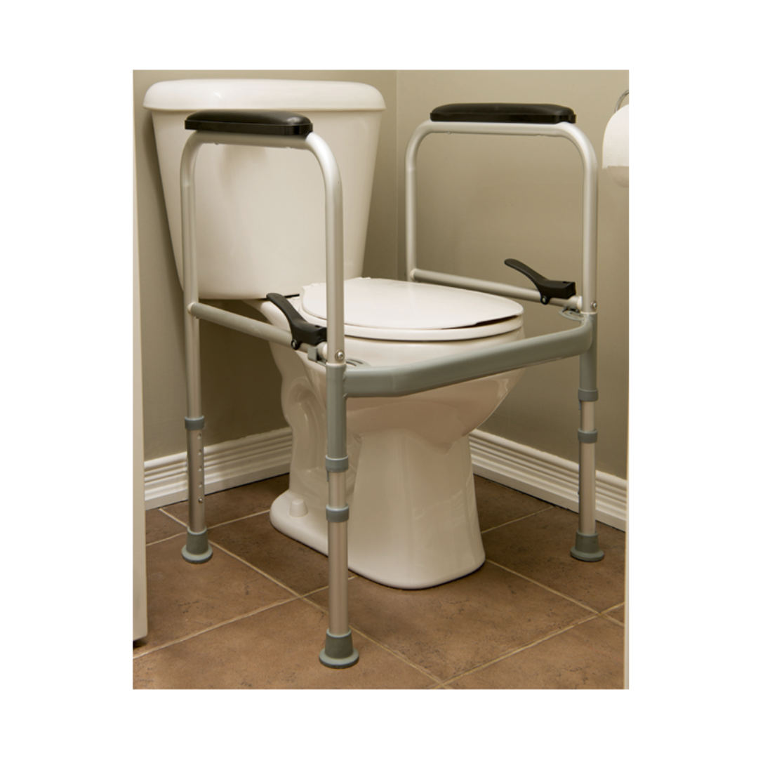 MOBB HealthCare Folding Toilet Safety Frame Universal Fit on Most Standard Toilets - Senior.com Toilet Safety Frames
