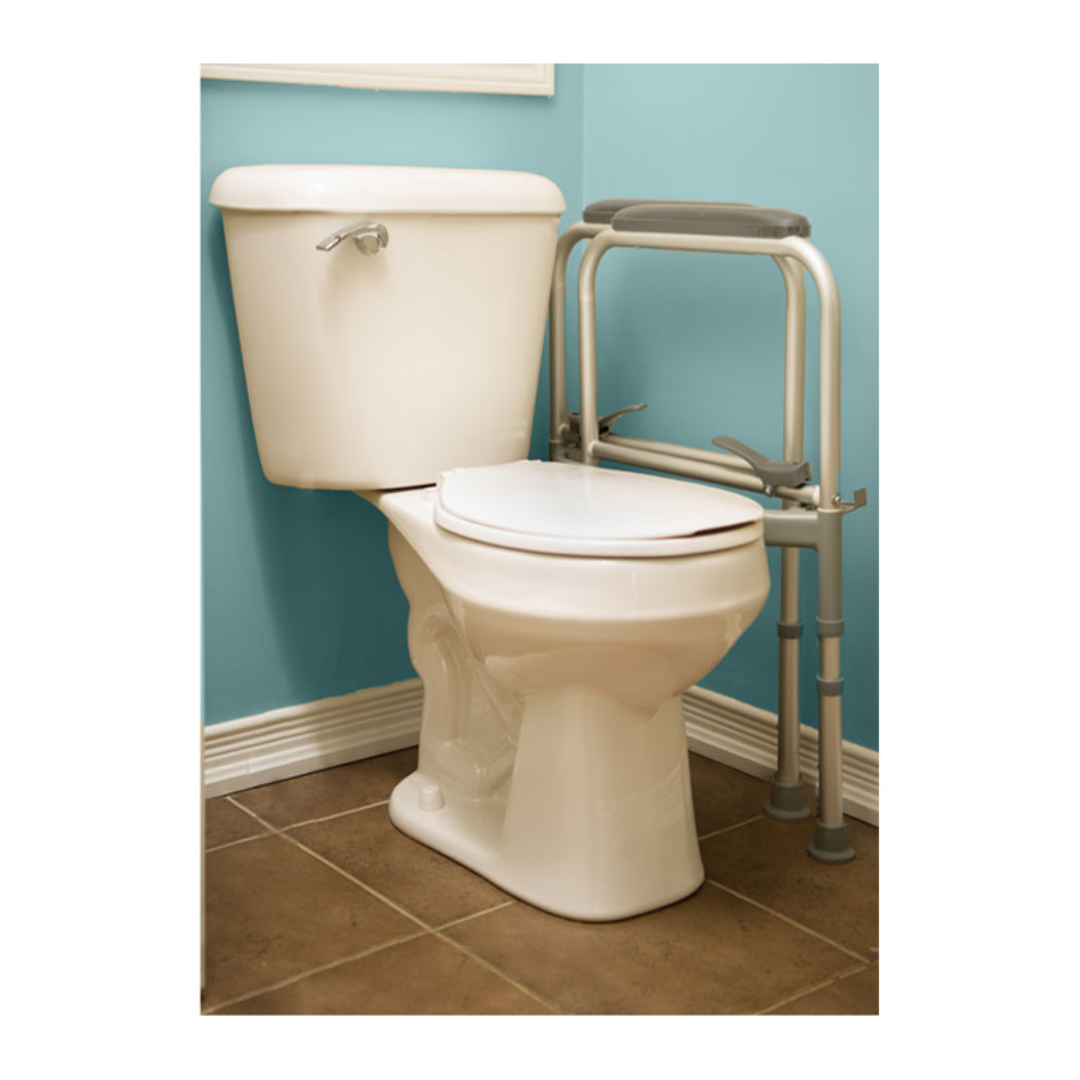 MOBB HealthCare Folding Toilet Safety Frame Universal Fit on Most Standard Toilets - Senior.com Toilet Safety Frames