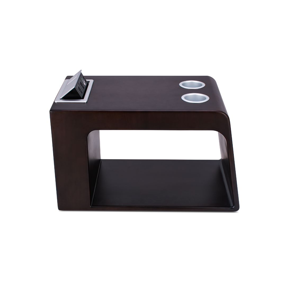 The Svago Table with 2 Cups Holder & Electrical Outlet - Senior.com Side Tables
