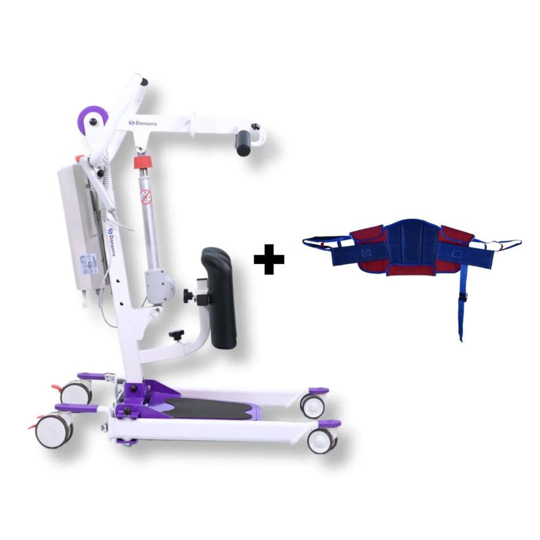 Dansons Medical SA350 Compact Electric or Hydraulic Sit-To-Stand Patient Lift + FREE Sling - Senior.com Patient Lifts