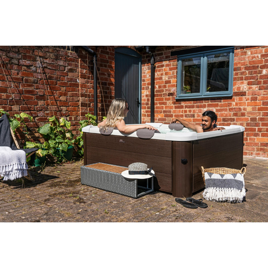 MSPA TRIBECA Square Hot Tub & Spa with UVC & Ozone Sanitization, 140 Air Bubble System - 6 Persons - Senior.com Hot Tubs & Jacuzzis