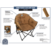 Camp & Go Jumbo Padded Extra wide Club Camp Chair - Waxed Canvas - Senior.com Outdoor Chairs