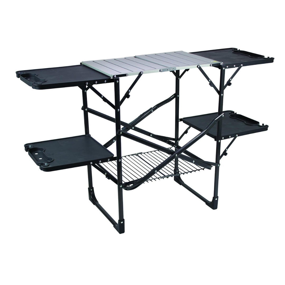 GCI Outdoor Slim-Fold Cook Station - Portable Camping Table - Senior.com Camping Tables