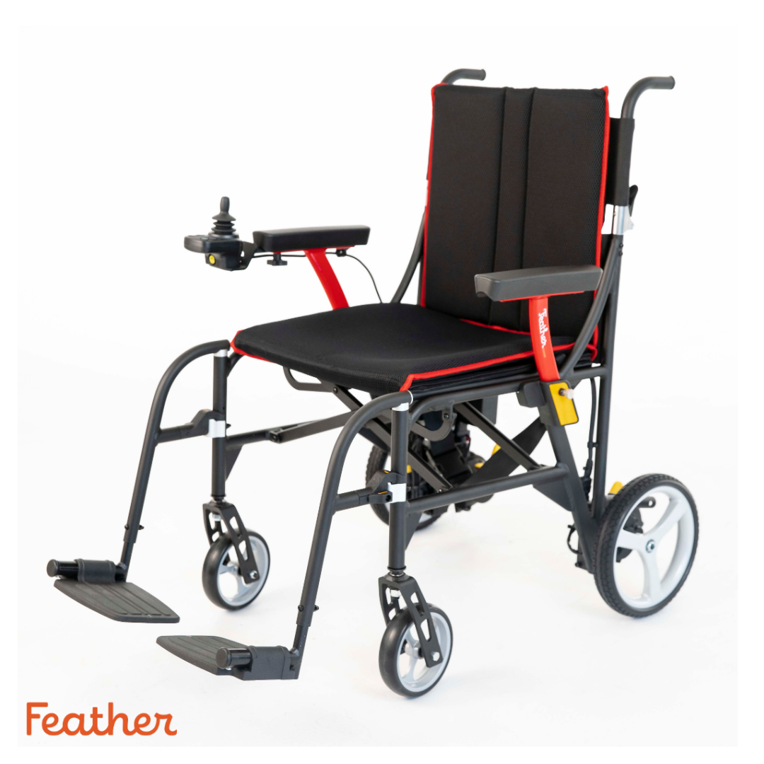 Feather Power Chair Folding Ultra Light Power Wheelchair - Only 33 lbs